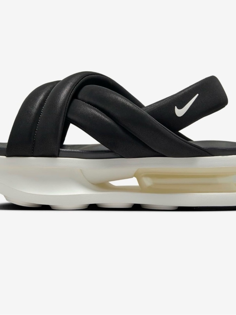 Nike Black and White Crisscross Padded Slide Sandals